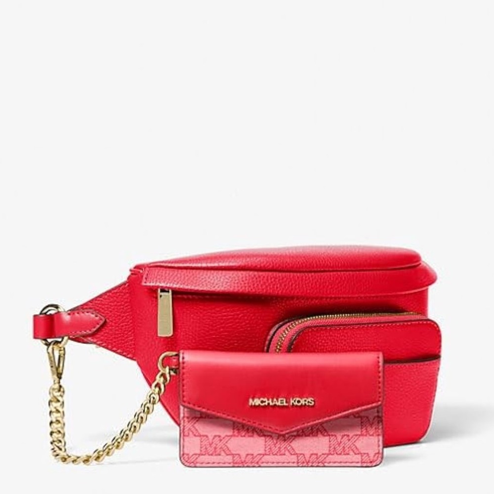 Michael Kors Maisie Belt Bag with detachable chain pouch 🩵❤️🔥